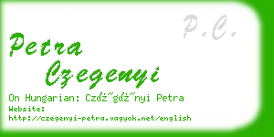 petra czegenyi business card